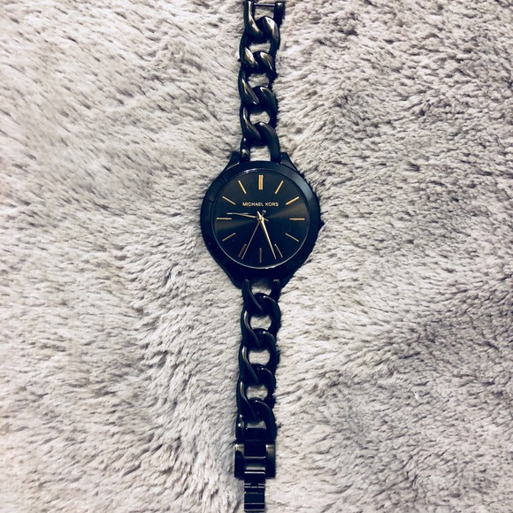 Michael Kors Accessories - Michael Kors Black Chain Link Watch